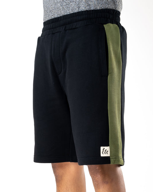 Black & Green - Organic Cotton Casual Shorts For Men