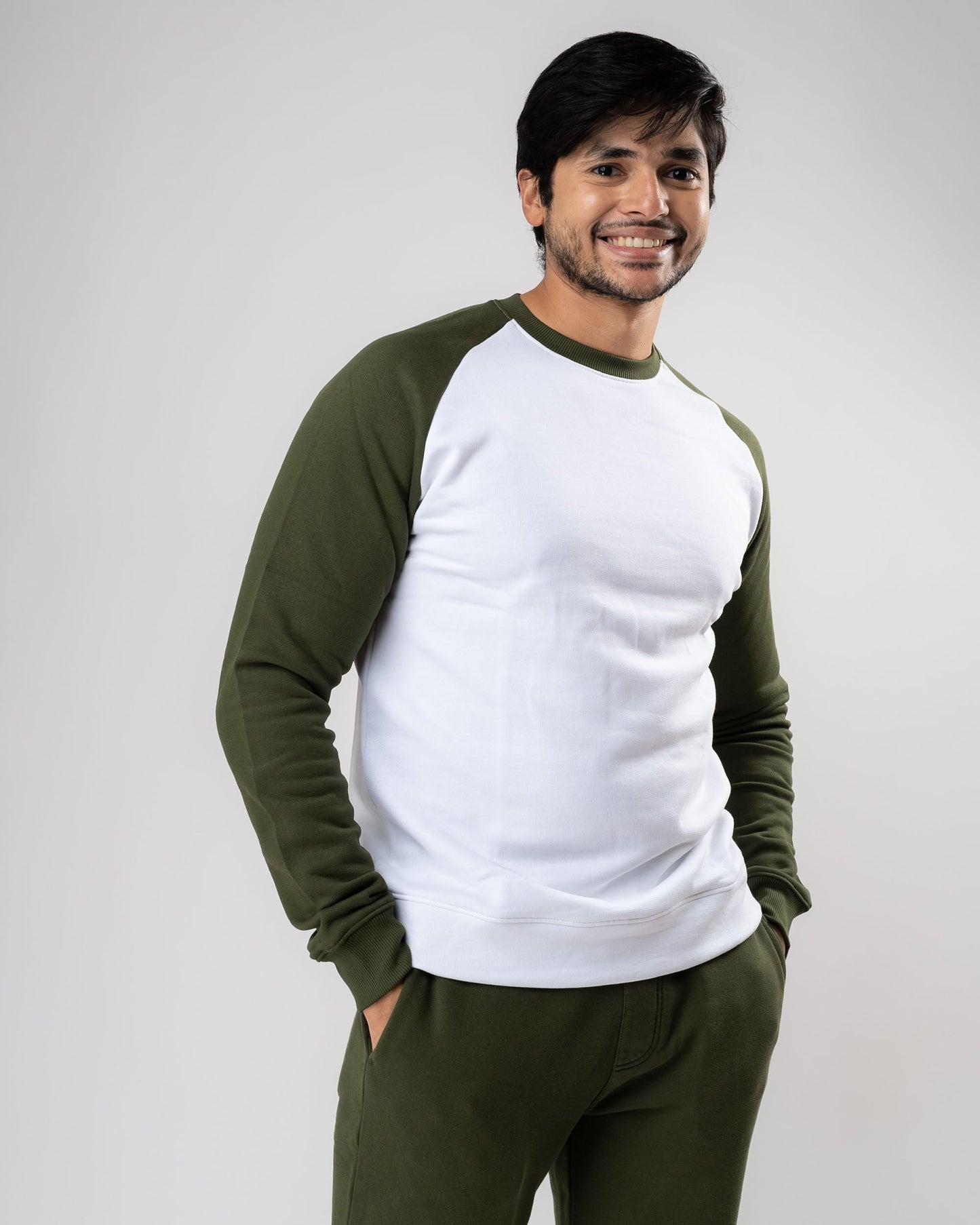 White-Green Sweatshirt