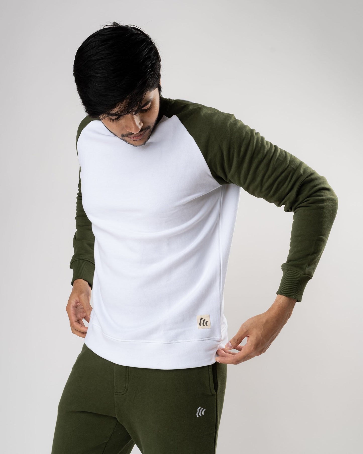 White-Green Sweatshirt